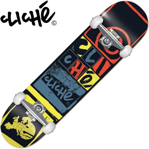 Skateboard complet Cliché LETTER PRESS BLACK 8"