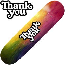 Plateau Thank You Tie Dye Woodgrain Logo 8.25"