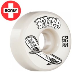 Roues BONES (JEU DE 4) STF 52MM V1 HERITAGE BONELESS  103A