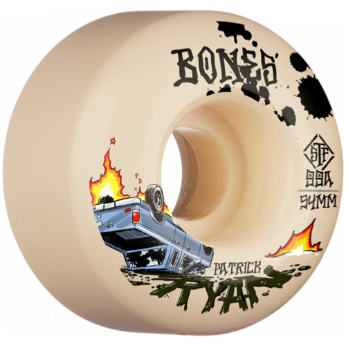 BONES WHEELS (JEU DE 4) STF 54MM V4 RYAN CRASH & BURN 99A